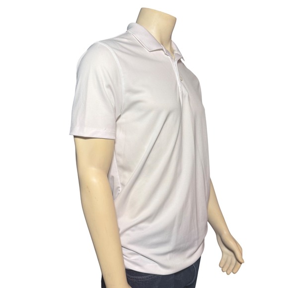 Nike Dri-FIT Mens White Short Sleeve Golf Polo Shirt Size Medium - Picture 2 of 9